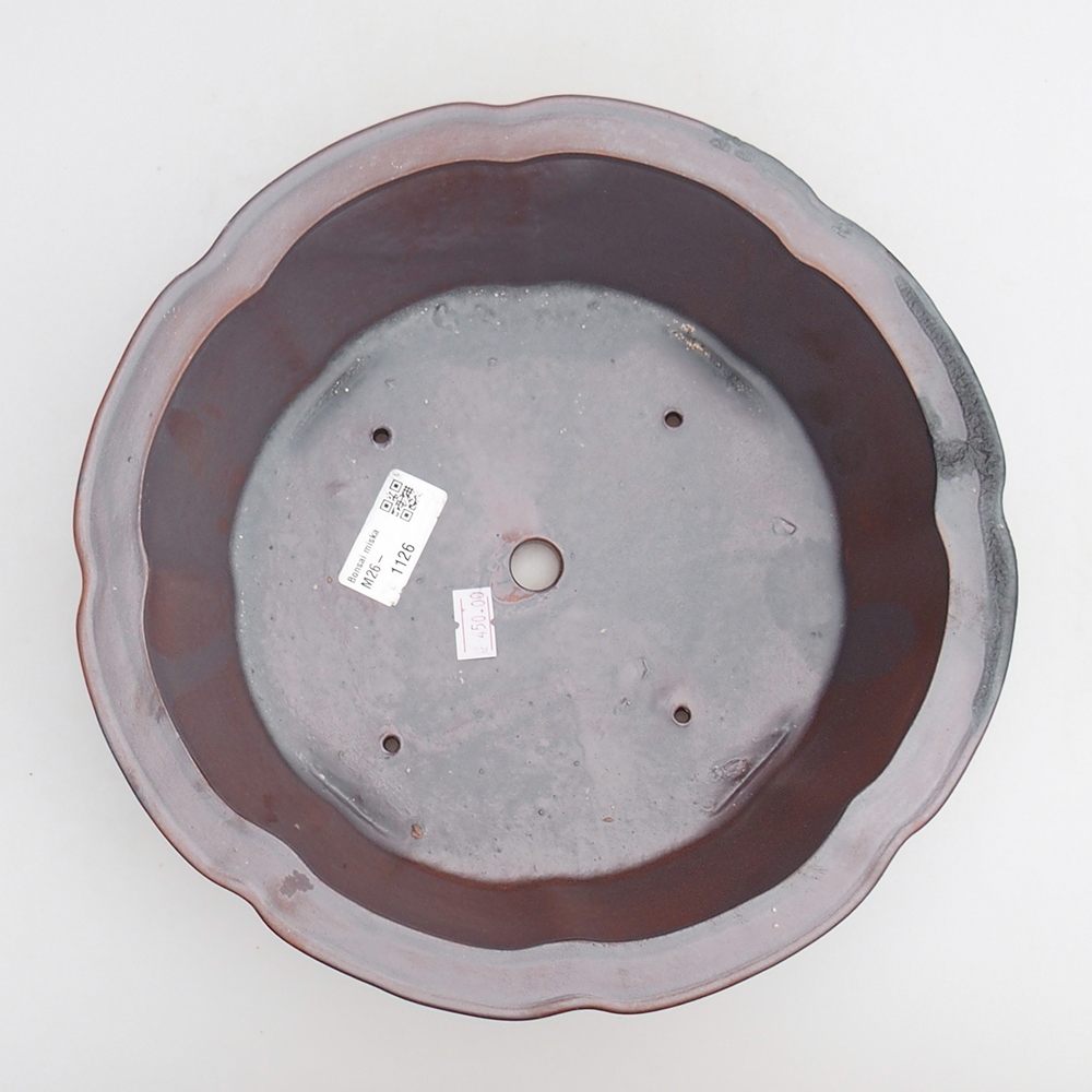 Kerámia bonsai tál 26 x 26 x 8 cm, fém színben