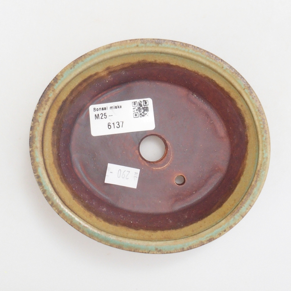 kerámia bonsai tál 10 x 8,5 x 4 cm, barna