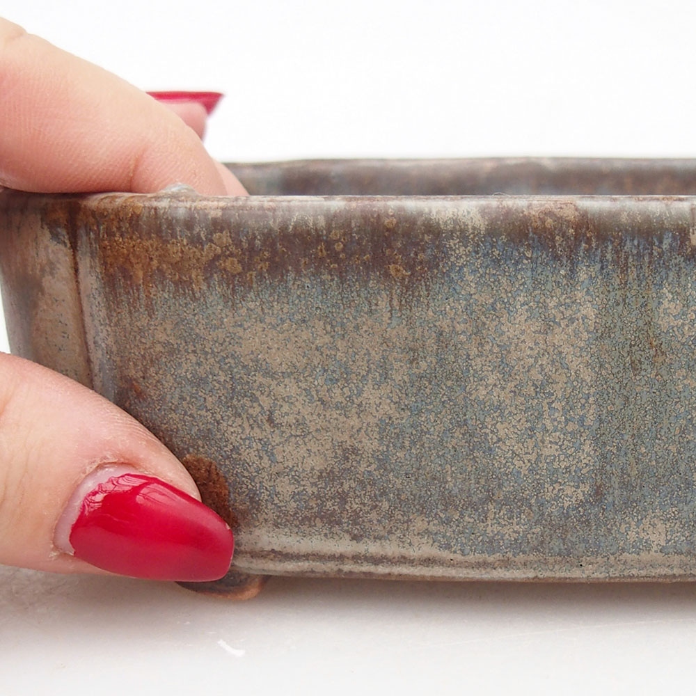 kerámia bonsai tál 16 x 11,5 x 4,5 cm, kék színben