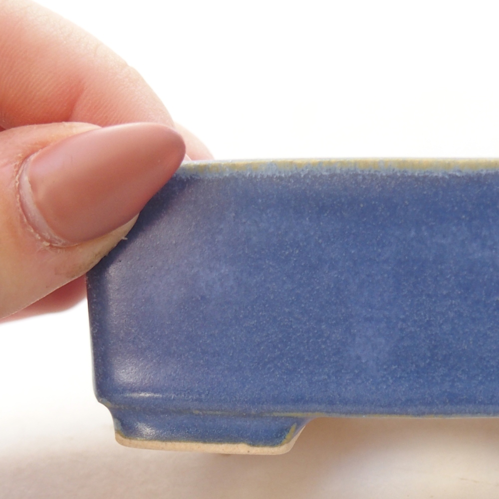 kerámia bonsai tál 8,5 x 7 x 3,5 cm, kék színben