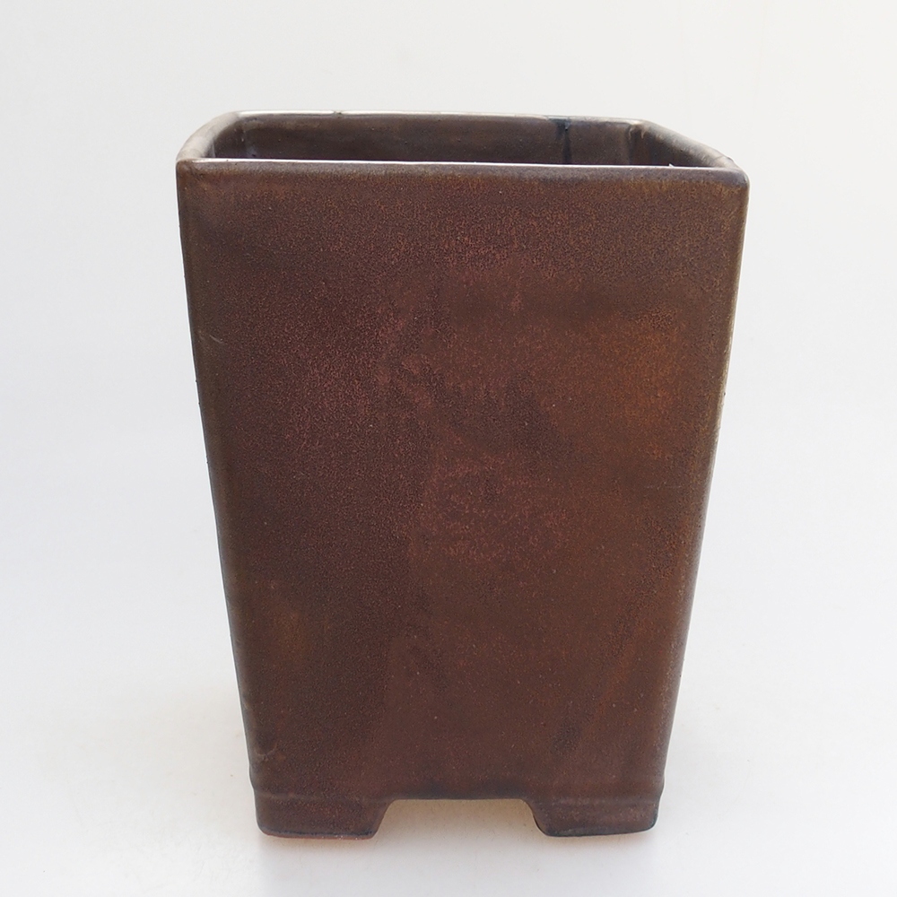 kerámia bonsai tál 15 x 15 x 19 cm, barna