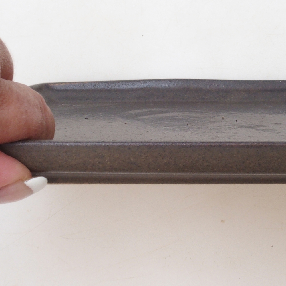 Bonsai csészealj téglalap alakú 22,5 x 17 x 1,5 cm - barna