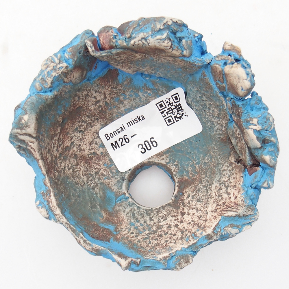 Kerámia kagyló 9 x 9 x 6 cm , kék színű