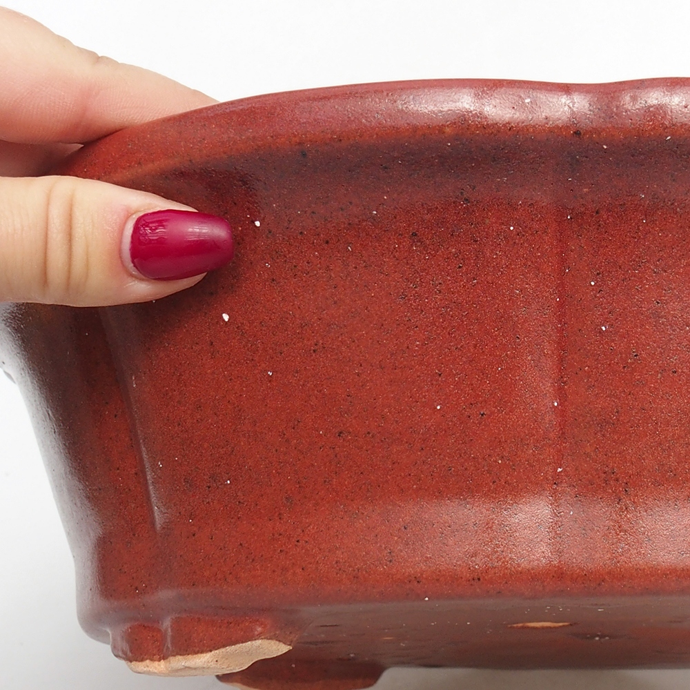 kerámia bonsai tál 26 x 26 x 8 cm, rózsaszínű