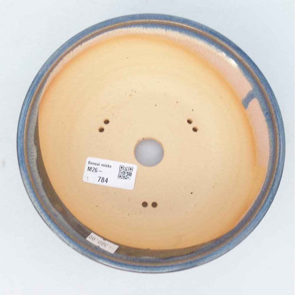 kerámia bonsai tál 18 x 18 x 6 cm, kék színben