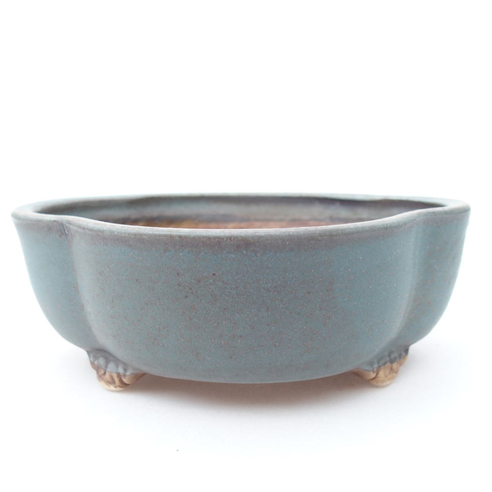 kerámia bonsai tál 13,5 x 13 x 5 cm, kék színben