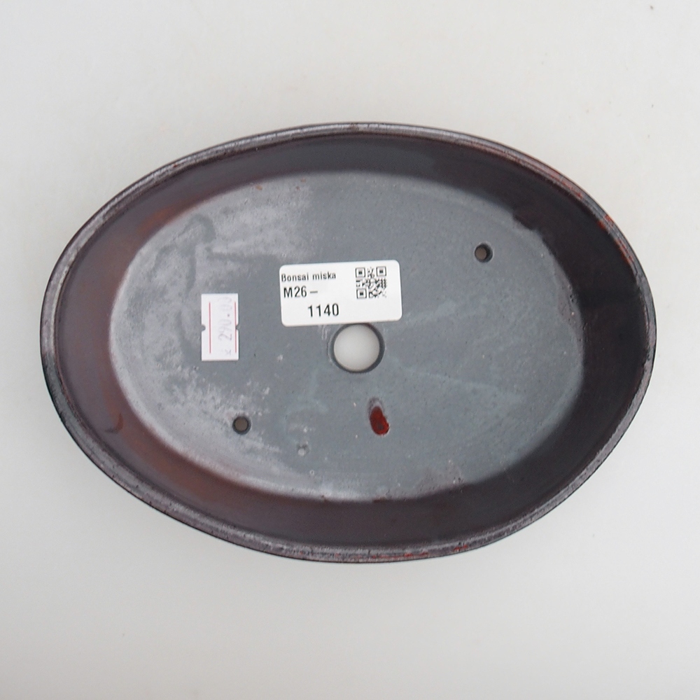 Kerámia bonsai tál 18,5 x 13 x 4 cm, fém színben