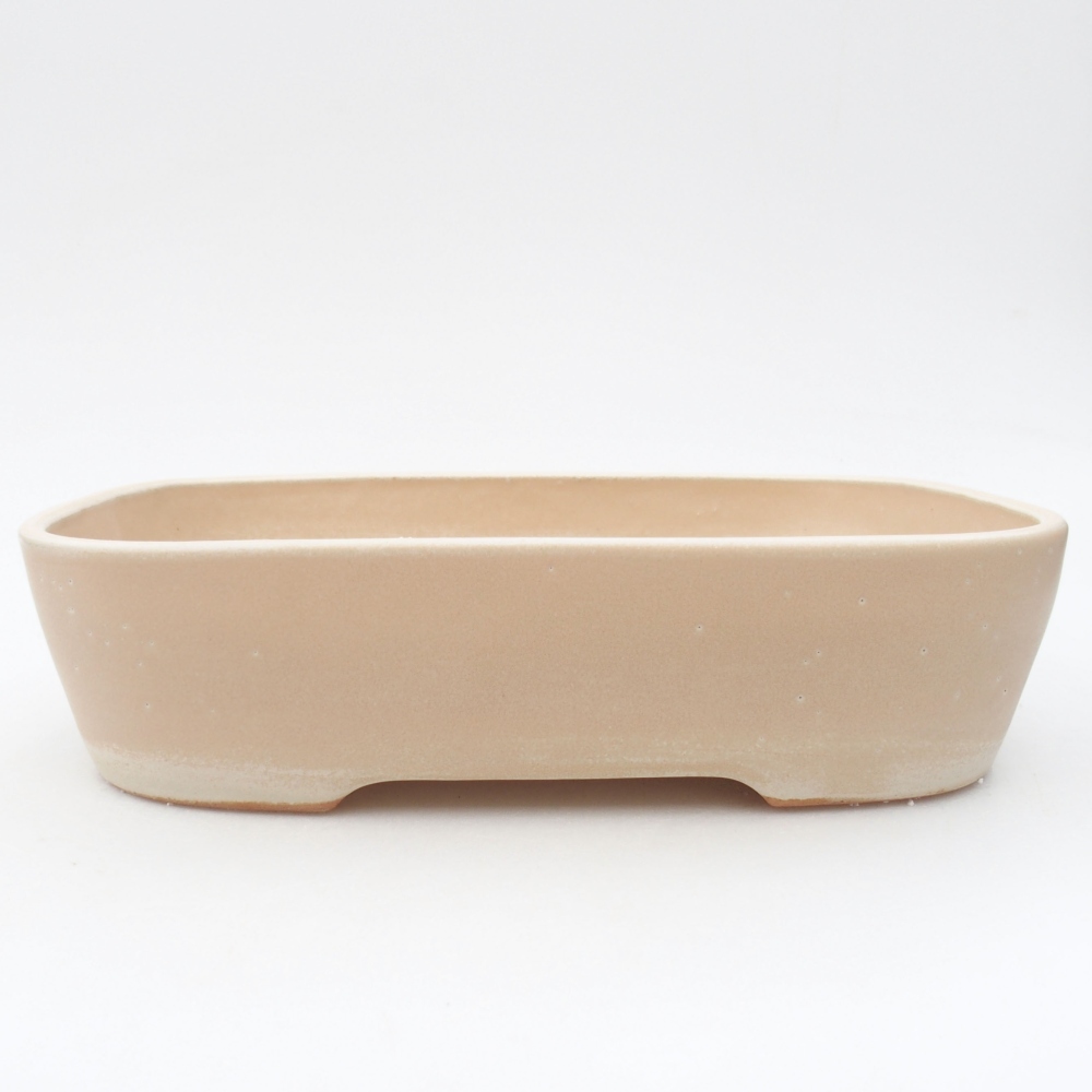 kerámia bonsai tál 23 x 17,5 x 5,5 cm, bézs színű