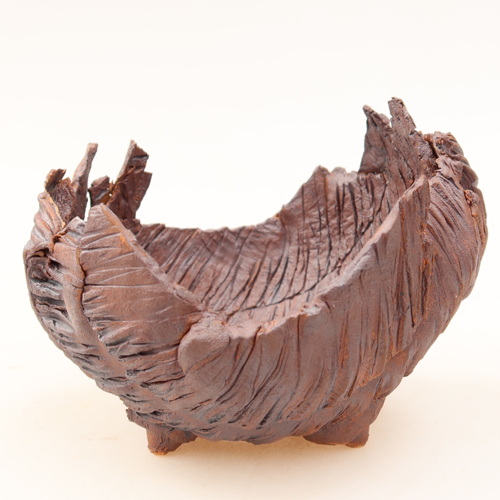 Kerámia héj  10,5 x 9,5 x 8,5 cm, barna színű