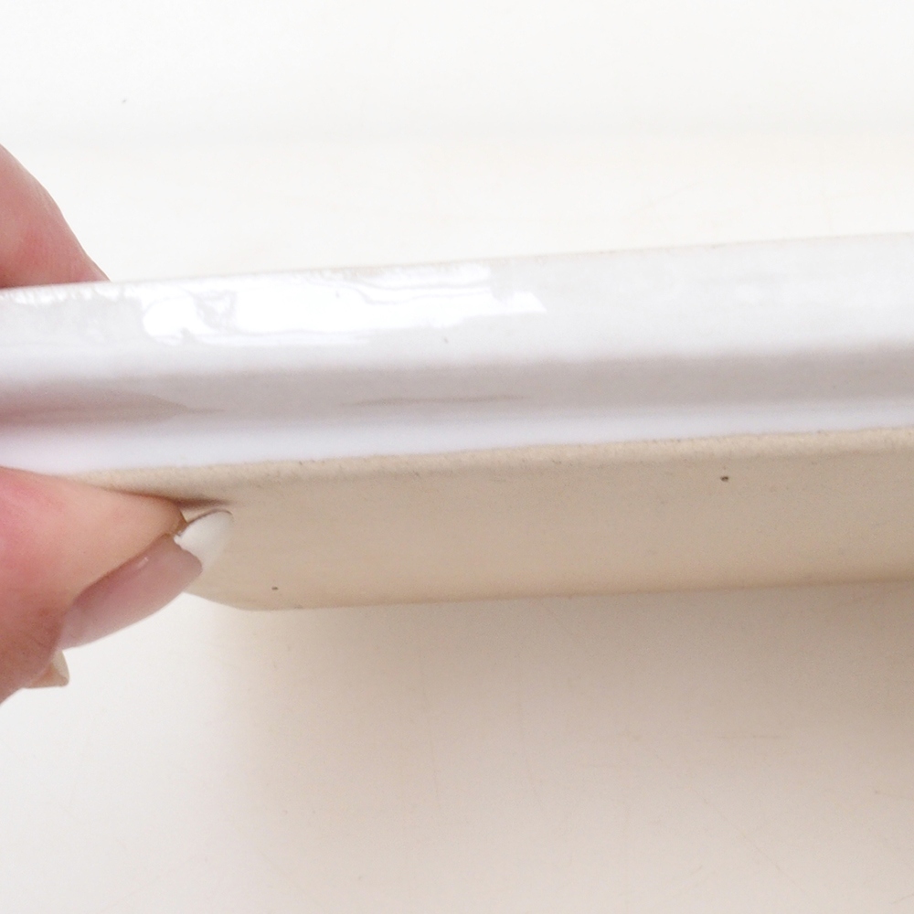 Bonsai csészealj téglalap 22,5 x 17 x 1,5 cm - fehér