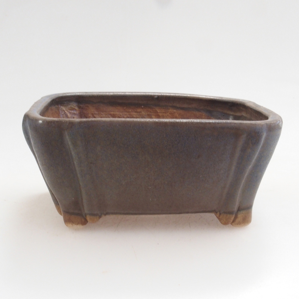 kerámia bonsai tál 10 x 8,5 x 4 cm, barna