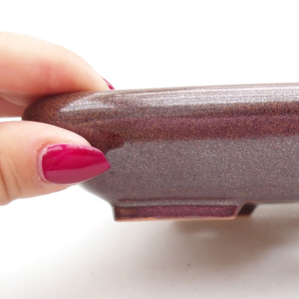 kerámia bonsai tál 17 x 14 x 3,5 cm, barna