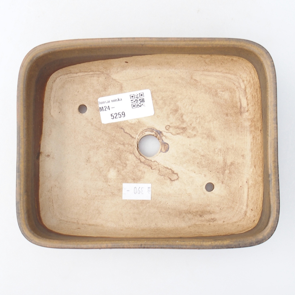 kerámia bonsai tál 17,5 x 14 x 4,5 cm, barna