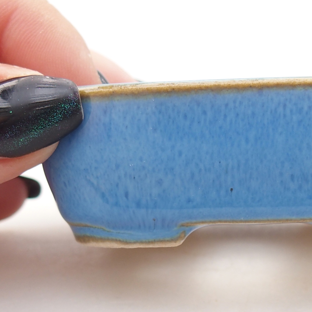 Mini bonsai tál 7 x 6 x 2,5 cm, kék színű