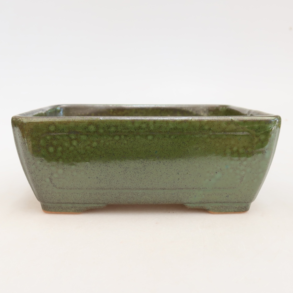 kerámia bonsai tál 16 x 12 x 6 cm, zöld