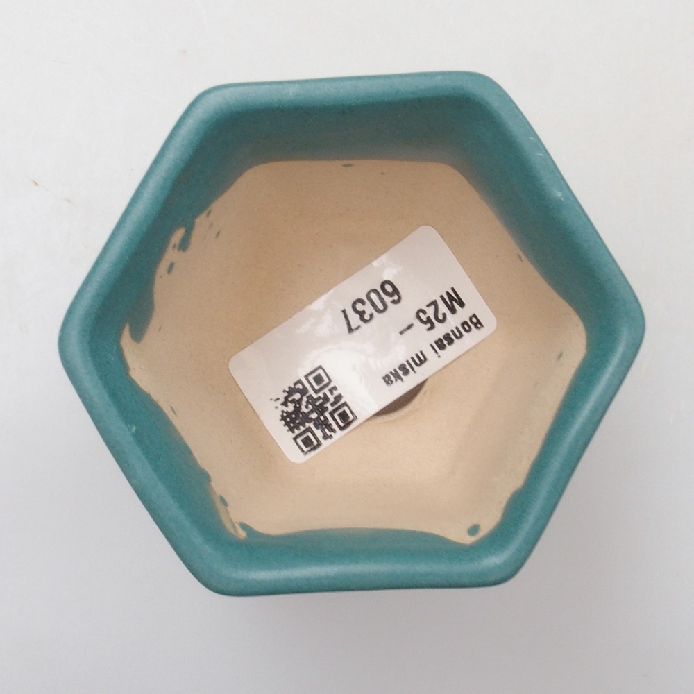 kerámia bonsai tál 6,5 x 5,5 x 4 cm, kék színben