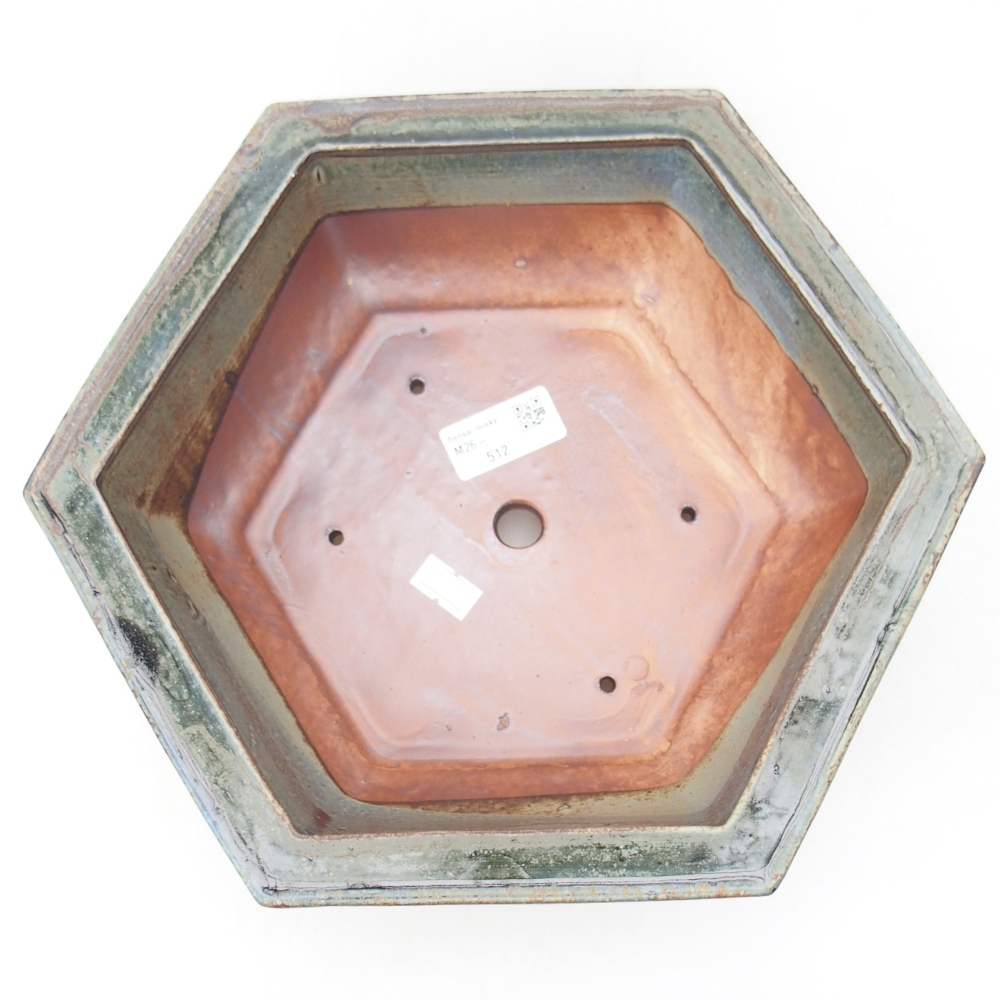 kerámia bonsai tál 28 x 24,5 x 9 cm, zöld