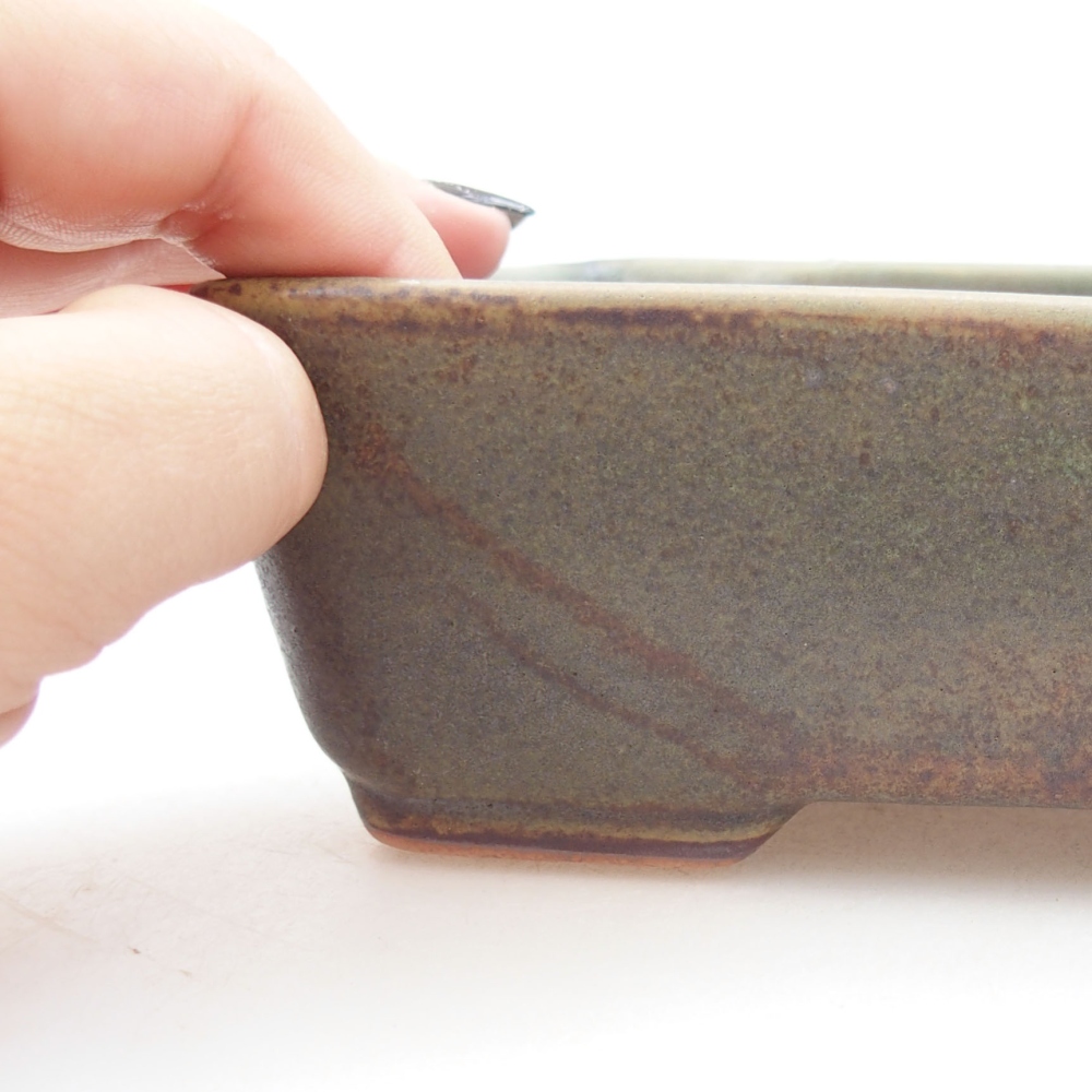 kerámia bonsai tál 22 x 17 x 5 cm, zöld