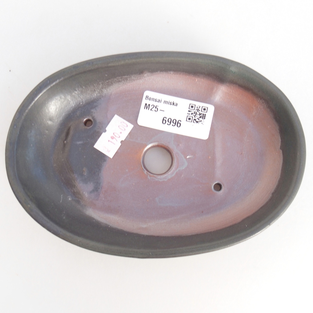 kerámia bonsai tál 15,5 x 11 x 2,5 cm, szürke