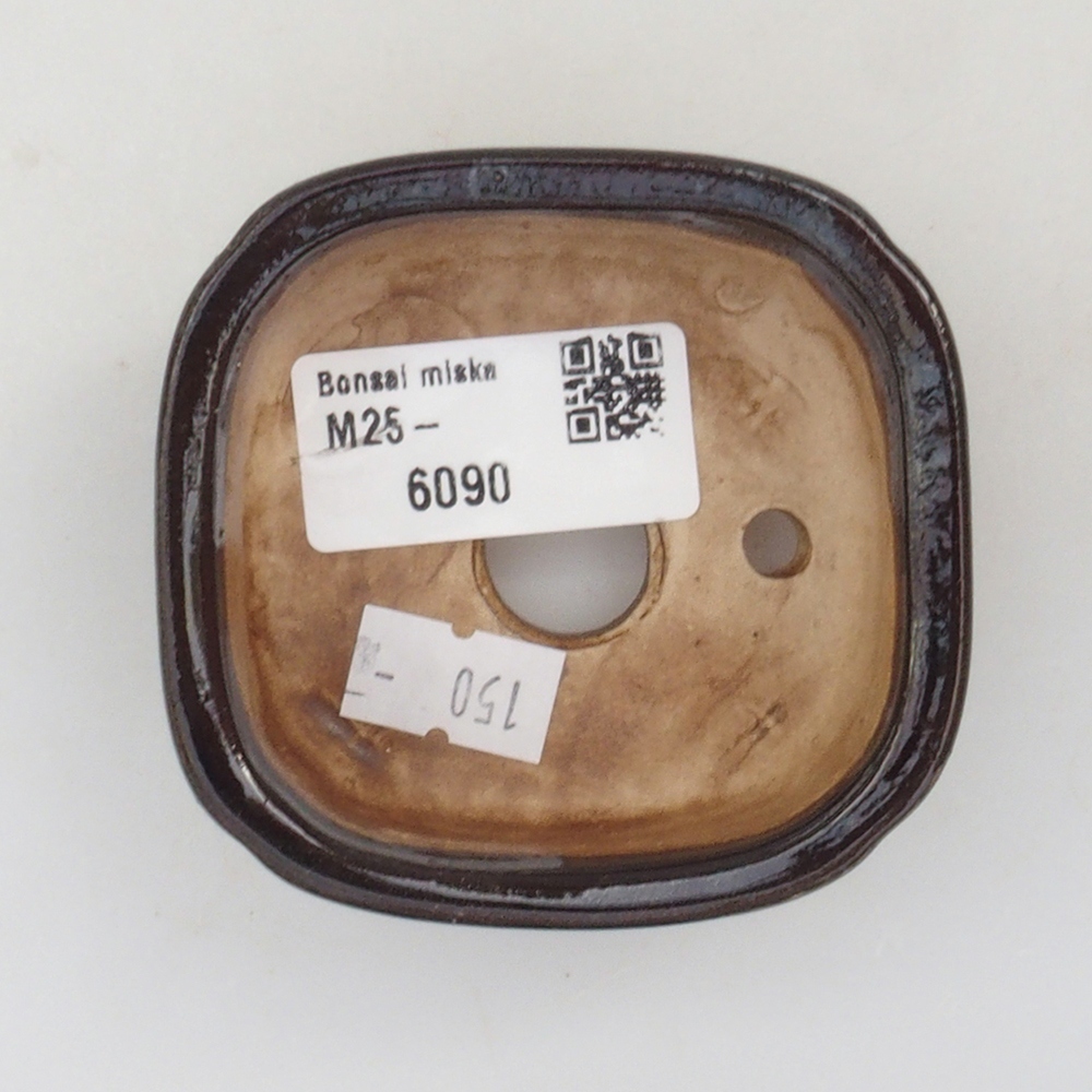 kerámia bonsai tál 10 x 8,5 x 4 cm, barna