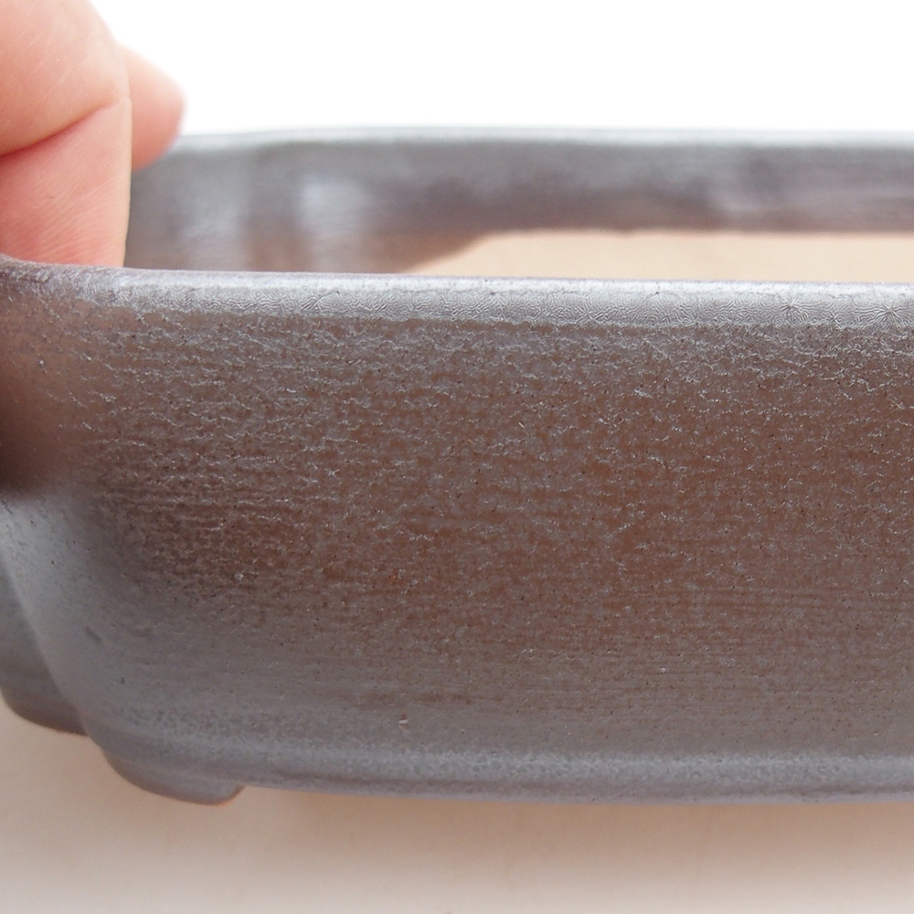 Kerámia bonsai tál 18 x 13 x 5 cm, fém színben