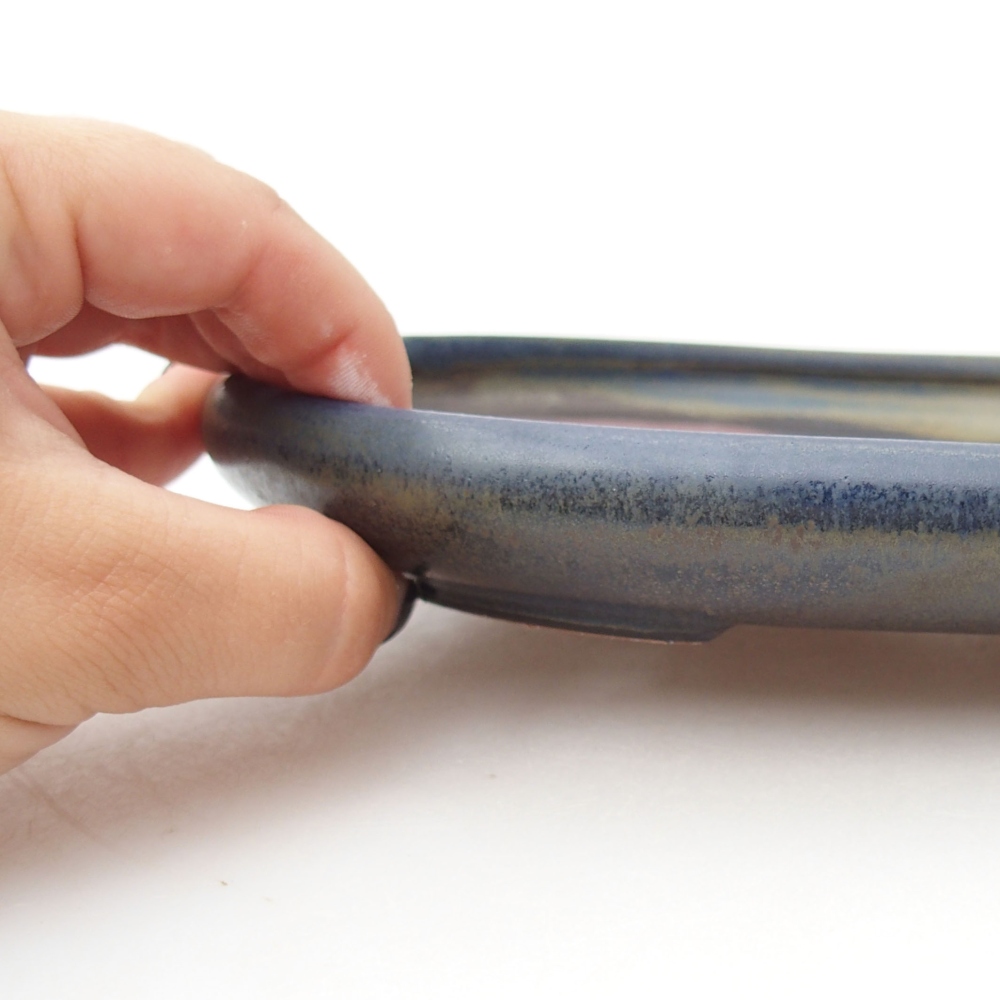 kerámia bonsai tál 22 x 17 x 5 cm, zöld