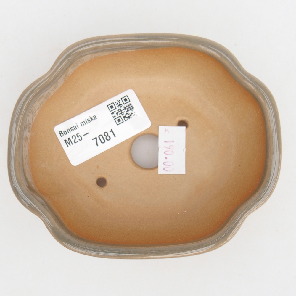 kerámia bonsai tál 10,5 x 9 x 3,5 cm, szürke