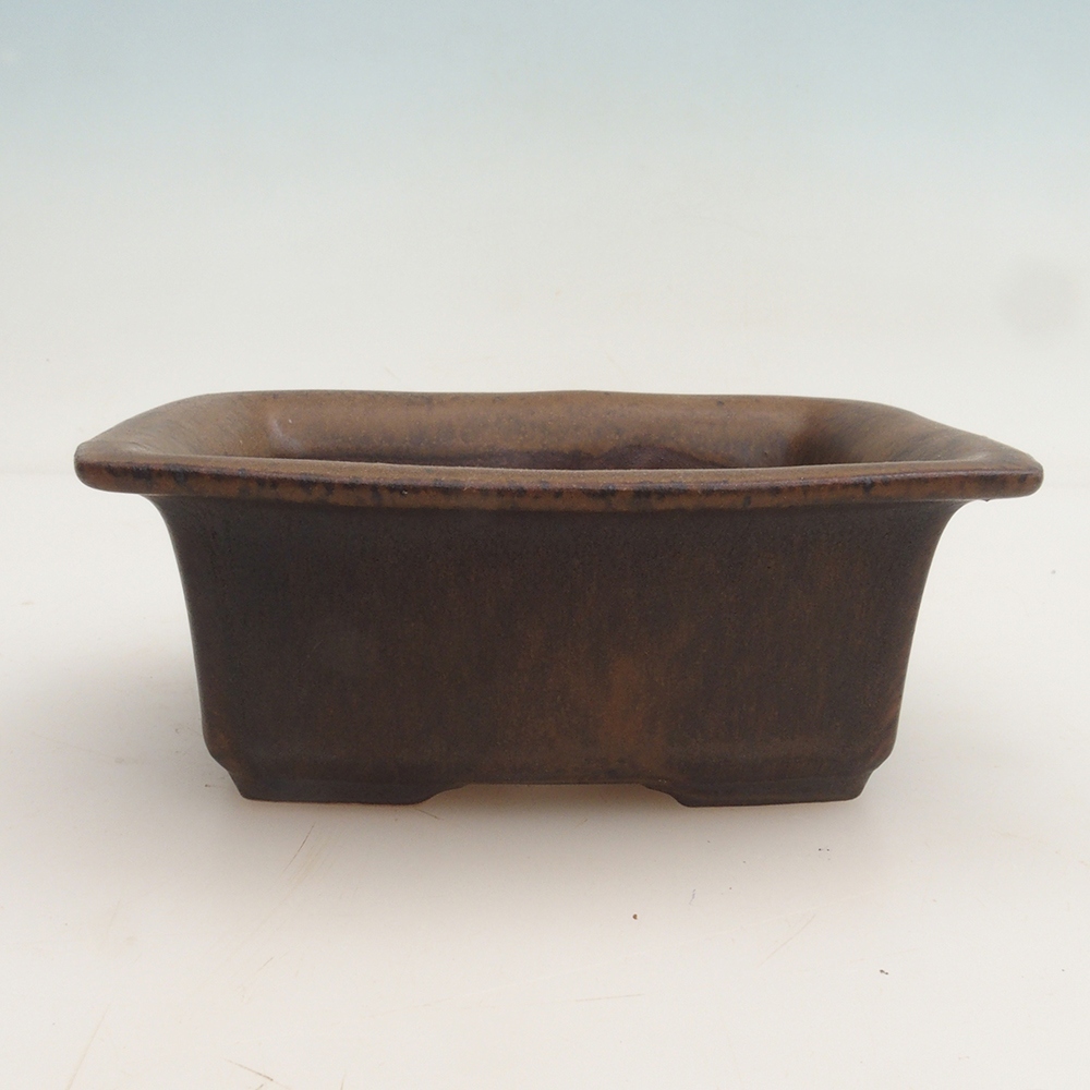 Bonsai tál + csészealj H11 - 11,5 x 10 x 4 cm. - barna