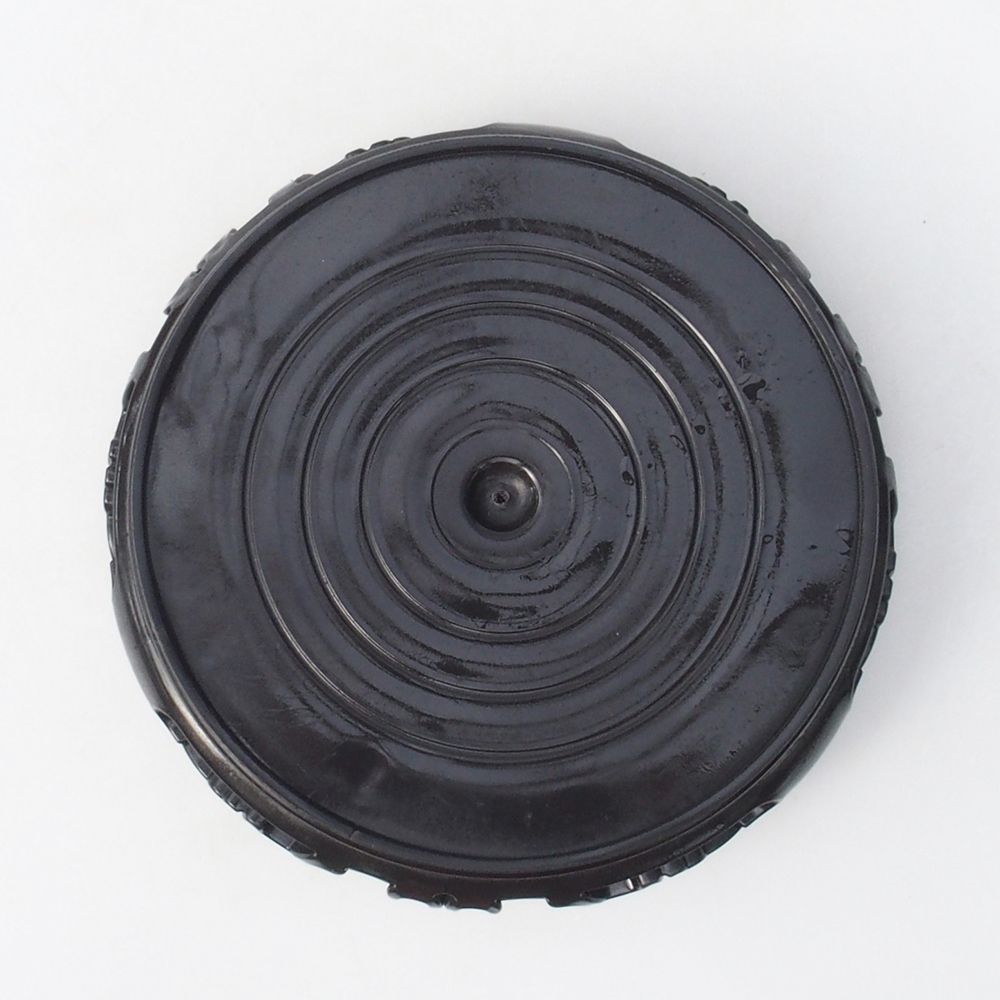 Műanyag bonsai asztal kerek 14,5 x 14,5 x 4 cm, fekete színben