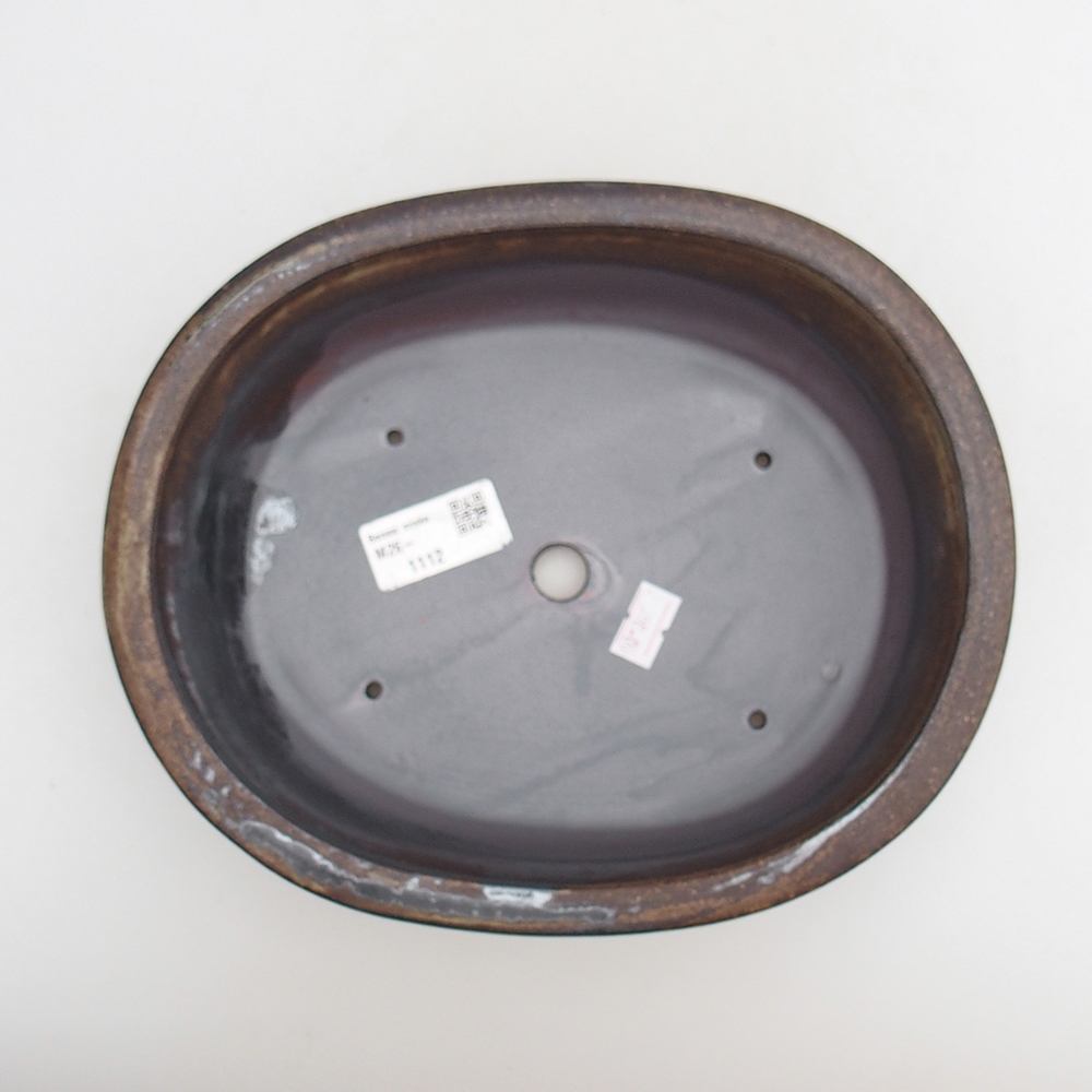 Kerámia bonsai tál 23 x 19 x 7 cm, fém színben