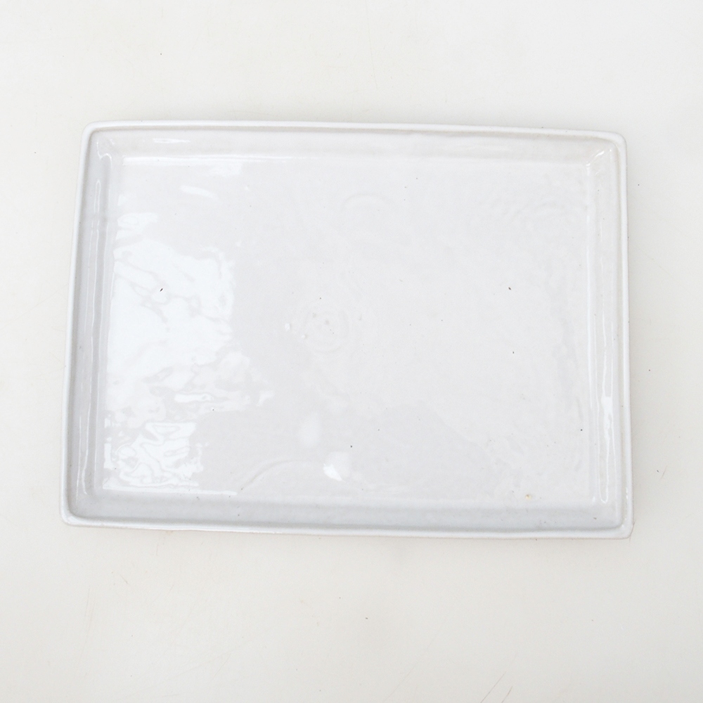 Bonsai csészealj téglalap 22,5 x 17 x 1,5 cm - fehér