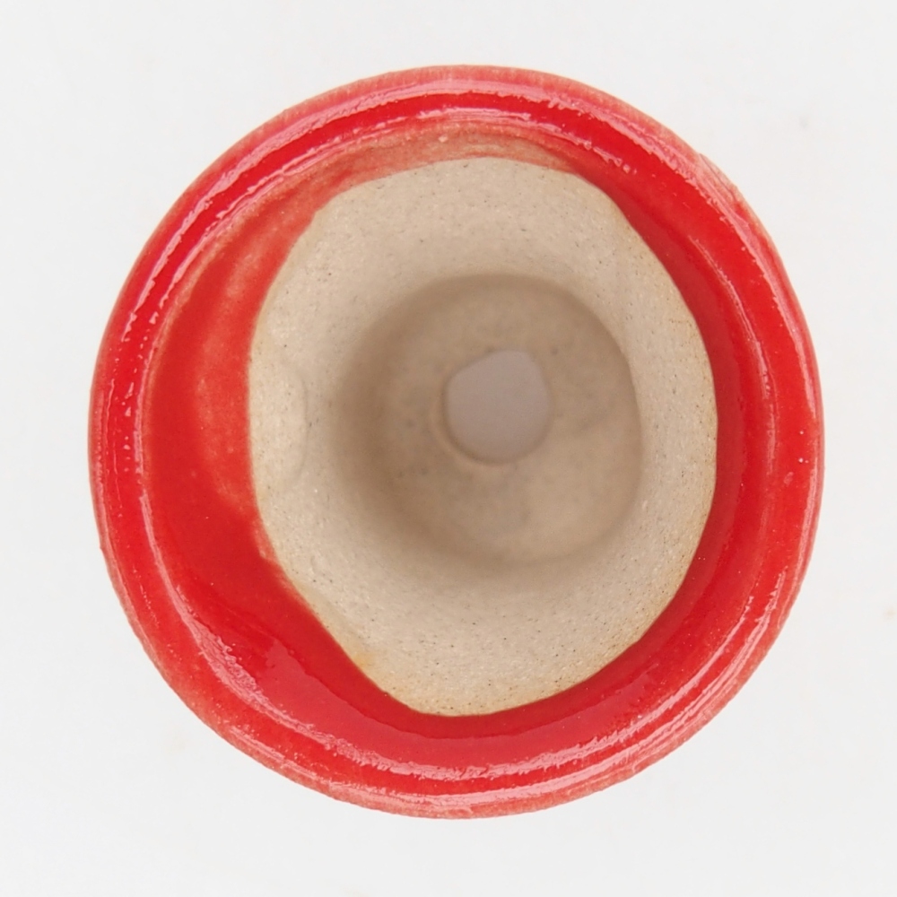 Mini bonsai tál 3 x 3 x 3,5 cm, piros színben