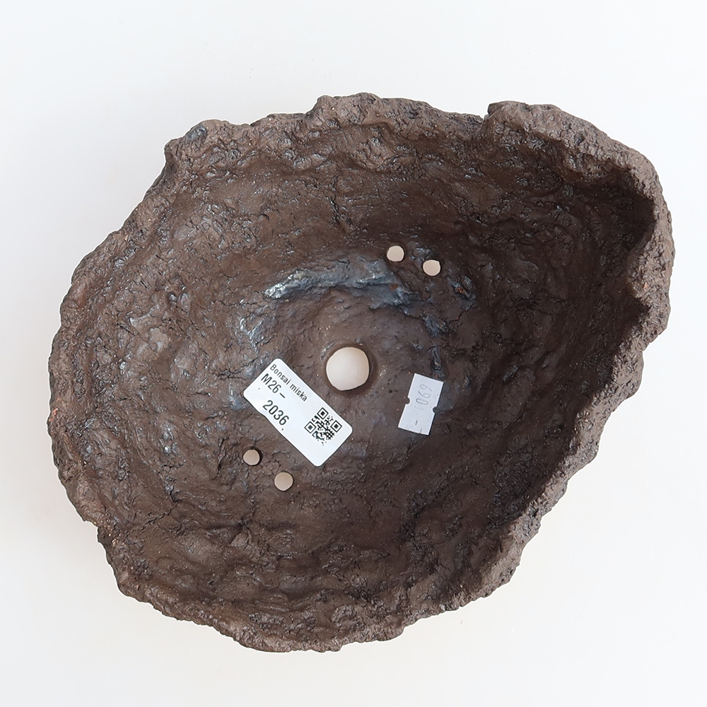 Kerámia héj, 20 x 16 x 13 cm, barna színű