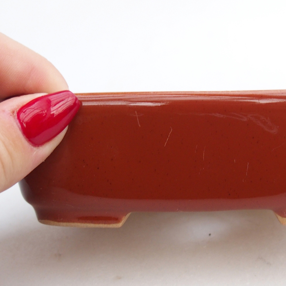 kerámia bonsai tál 12 x 10 x 4 cm, barna