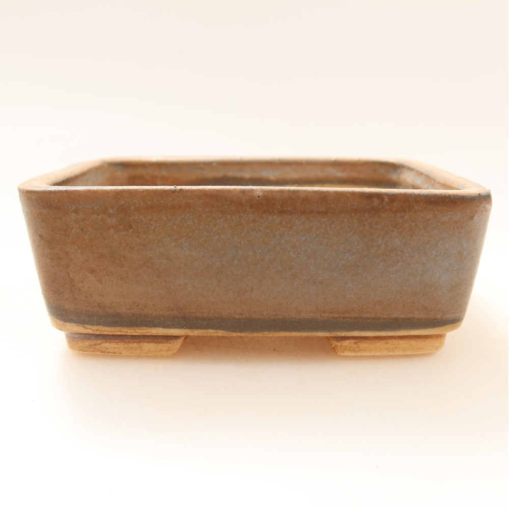 kerámia bonsai tál 10 x 8 x 3,5 cm, barna