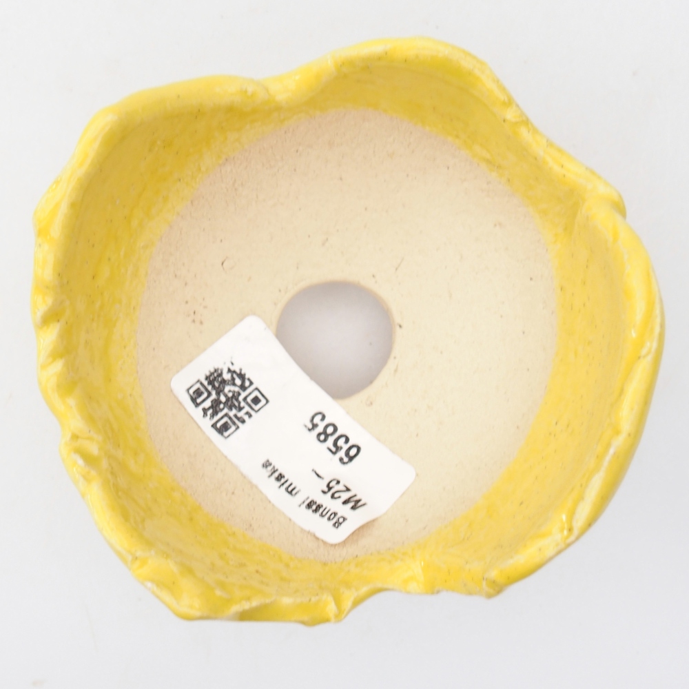 Kerámia kagyló 8,5 x 8,5 x 6 cm , sárga