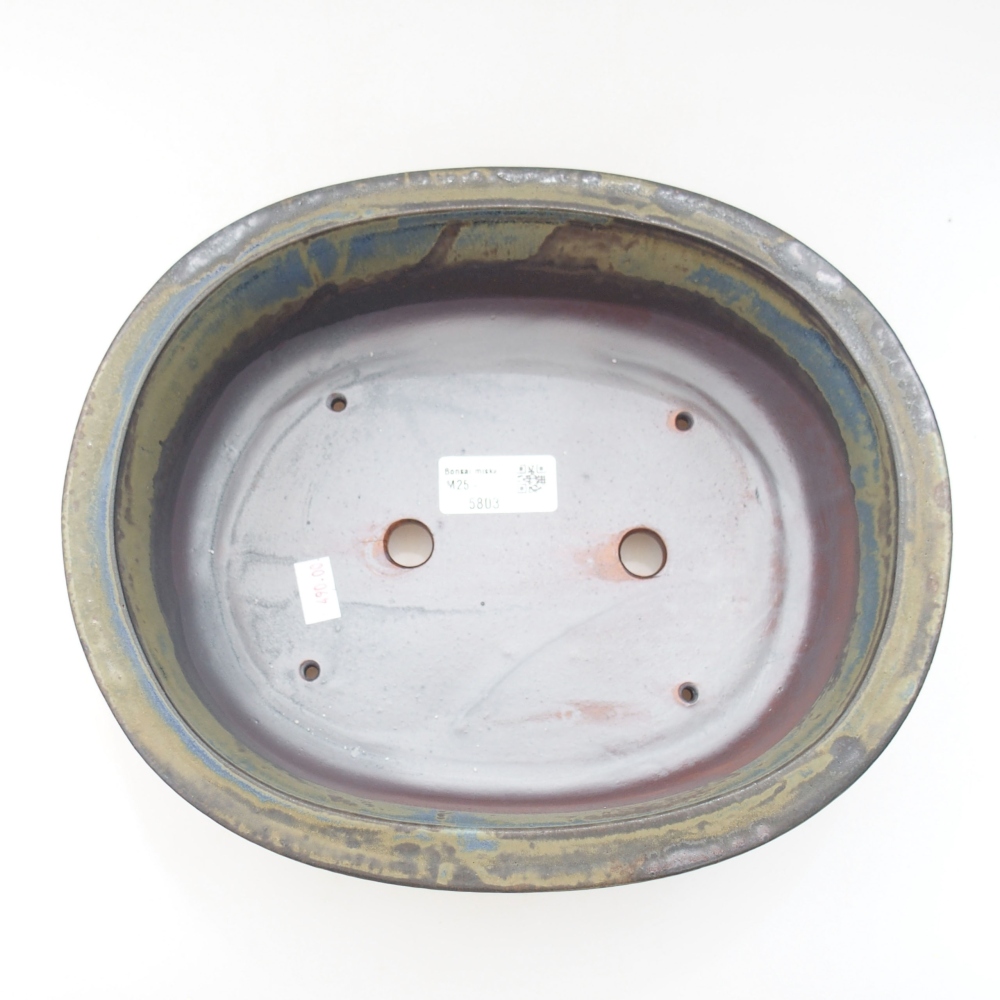 kerámia bonsai tál 26 x 22 x 8 cm, barna