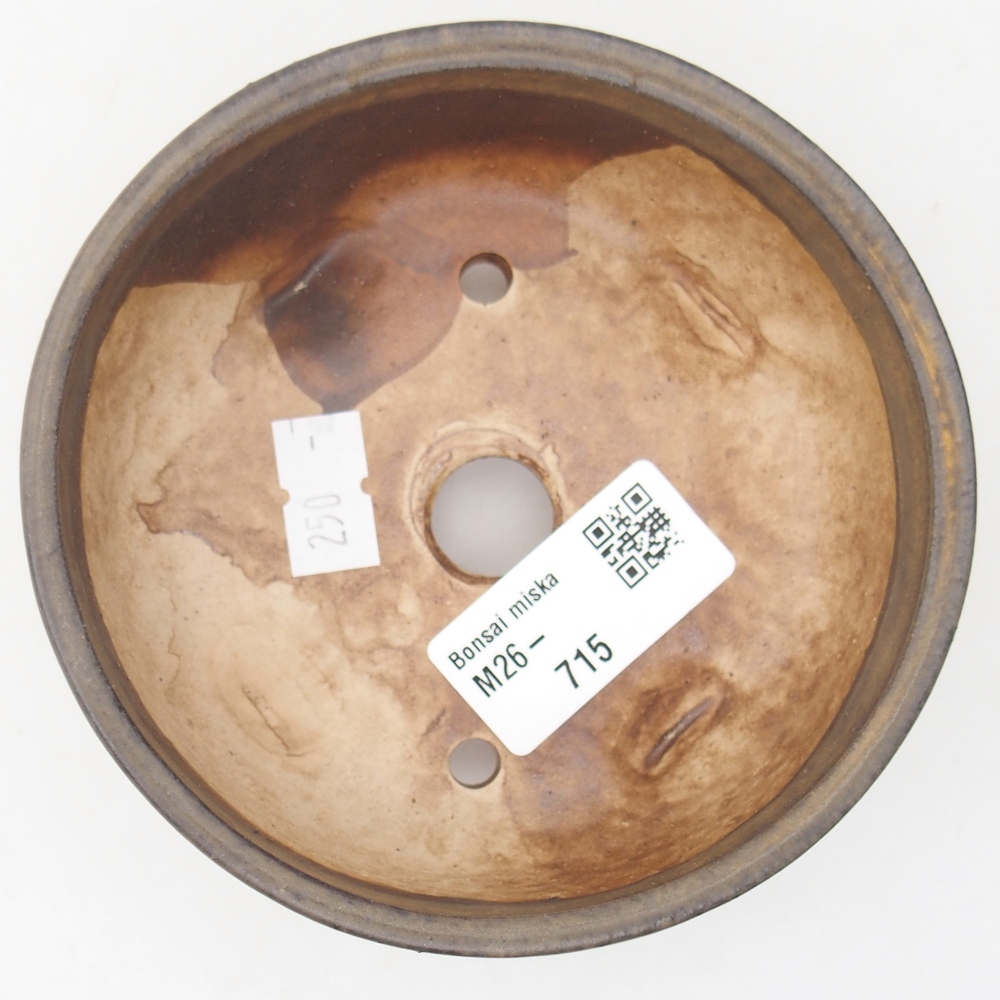 kerámia bonsai tál 11 x 11 x 4,5 cm, barna