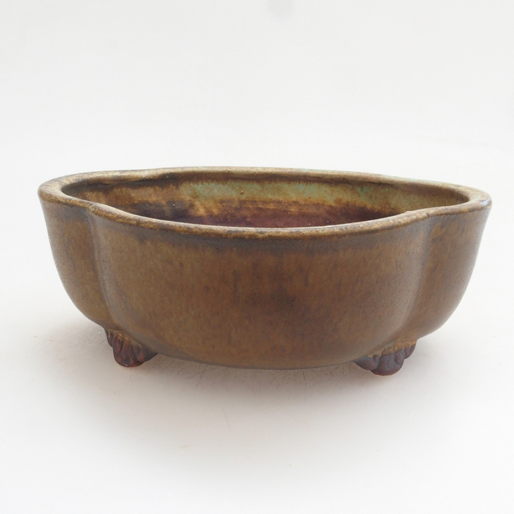 kerámia bonsai tál 10 x 8,5 x 4 cm, barna