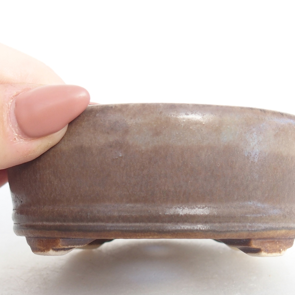 kerámia bonsai tál 9 x 9 x 3,5 cm, kék színben