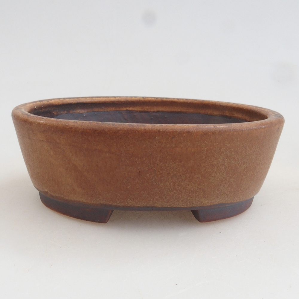 kerámia bonsai tál 10 x 8,5 x 4 cm, barna