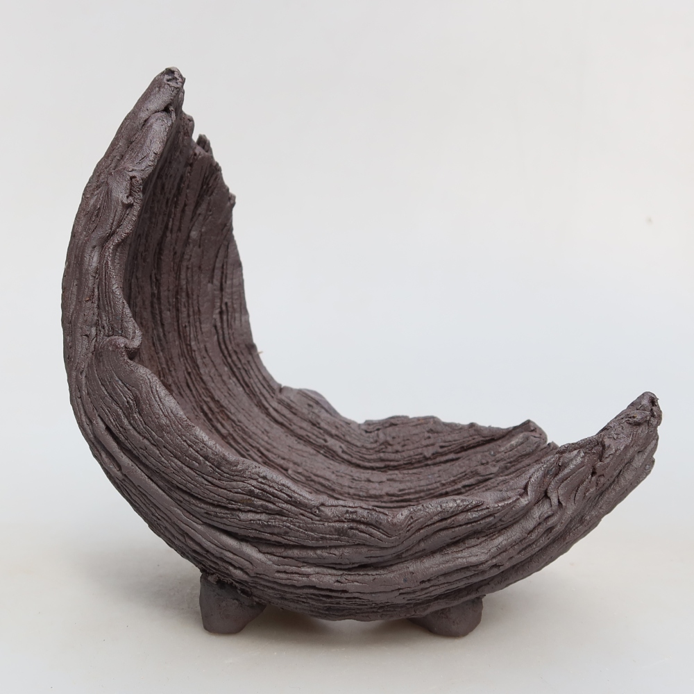 Kerámia héj  13,5 x 11 x 13,5 cm, barna színű