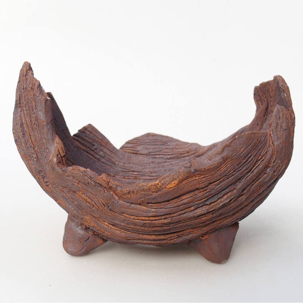 Kerámia kagyló 14 x 12 x 9,5 cm , barna színű