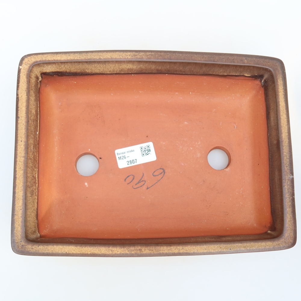 Kerámia tál  25,5 x 19 x 6,5 cm, barna színű