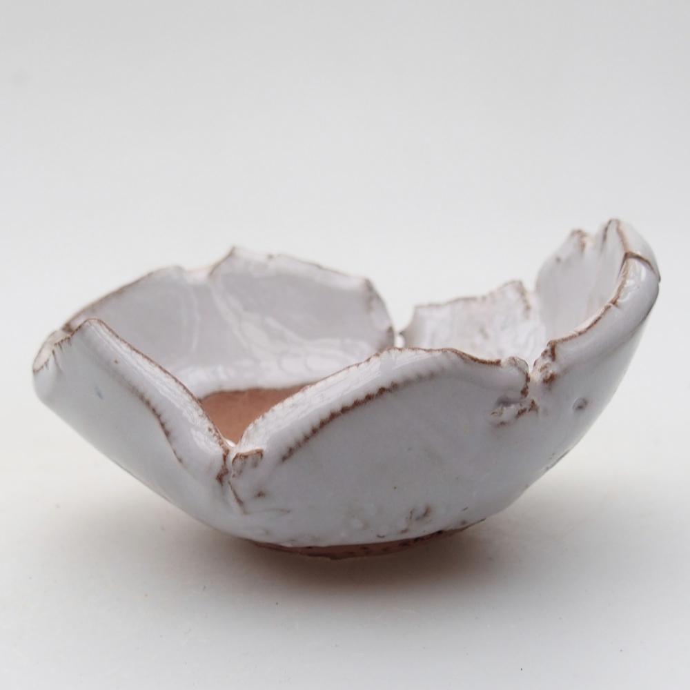 Kerámia kagyló 9 x 8 x 5 cm , fehér színű