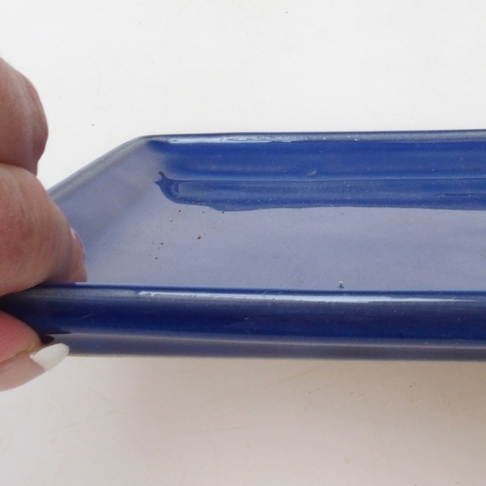 Bonsai csészealj téglalap 19,5 x 14 x 1,5 cm - kék