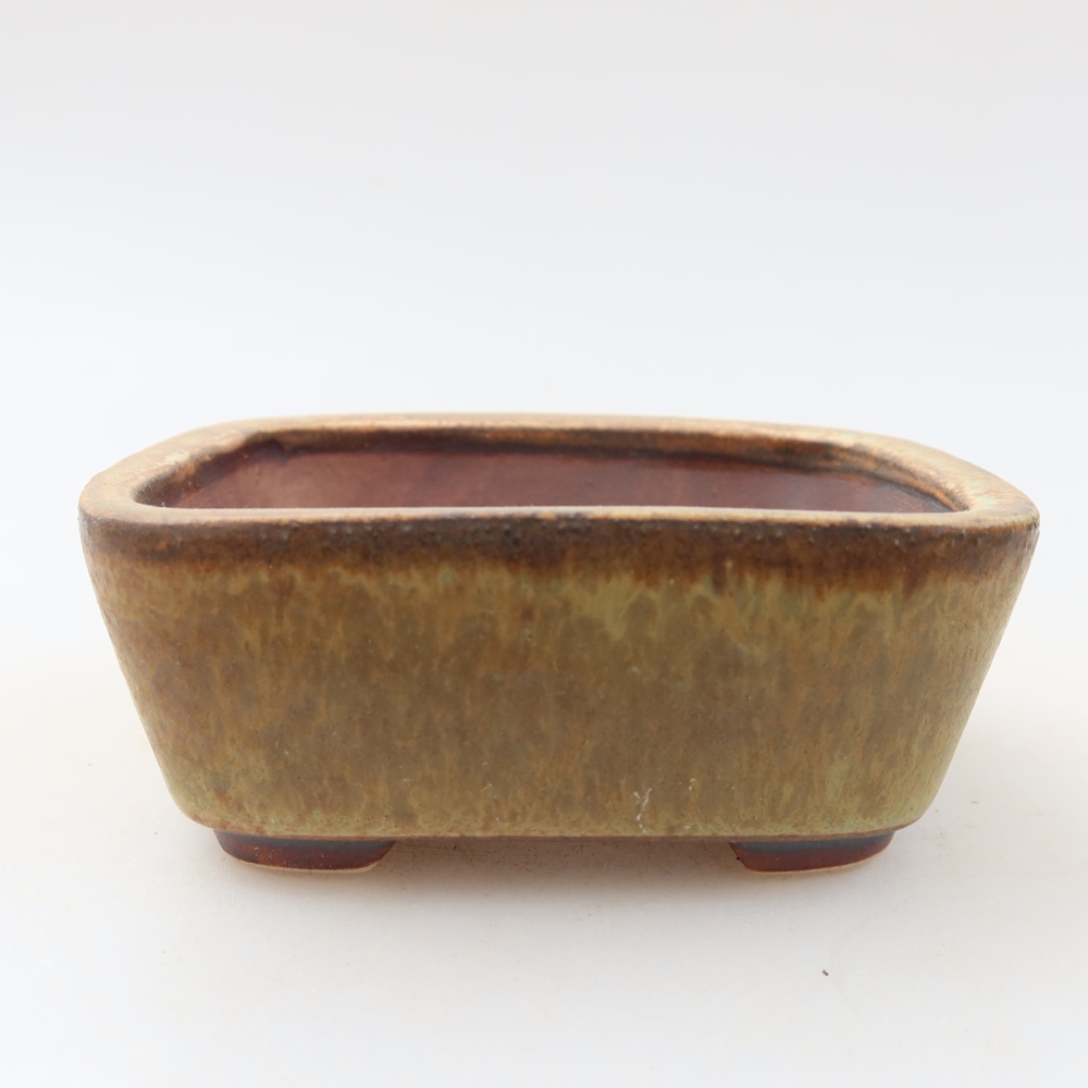 kerámia bonsai tál 10 x 8,5 x 4 cm, zöld