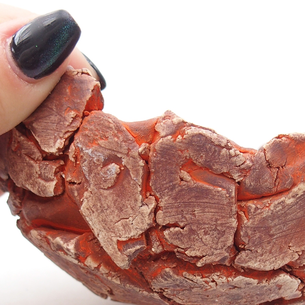 Kerámia kagyló 11,5 x 10,5 x 6 cm , narancssárga színű