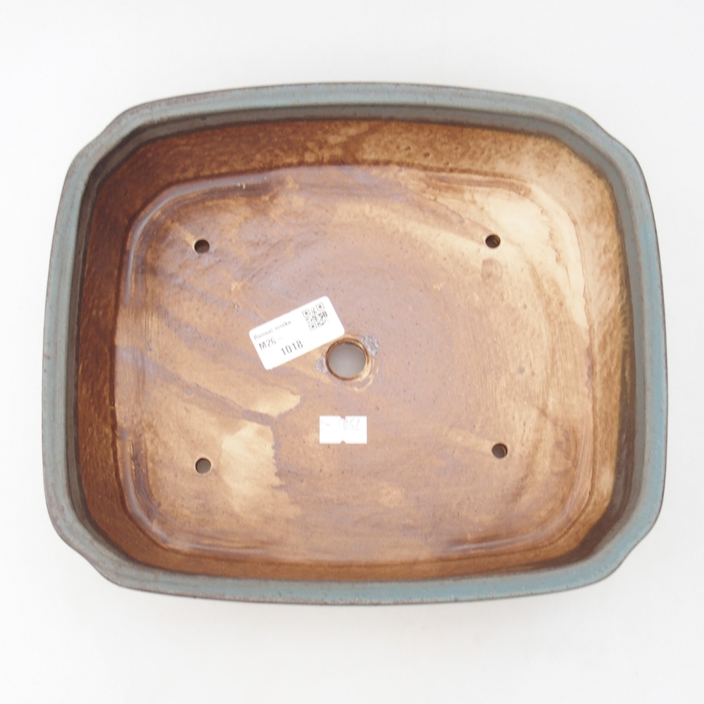 kerámia bonsai tál 25 x 21,5 x 6,5 cm, kék színben