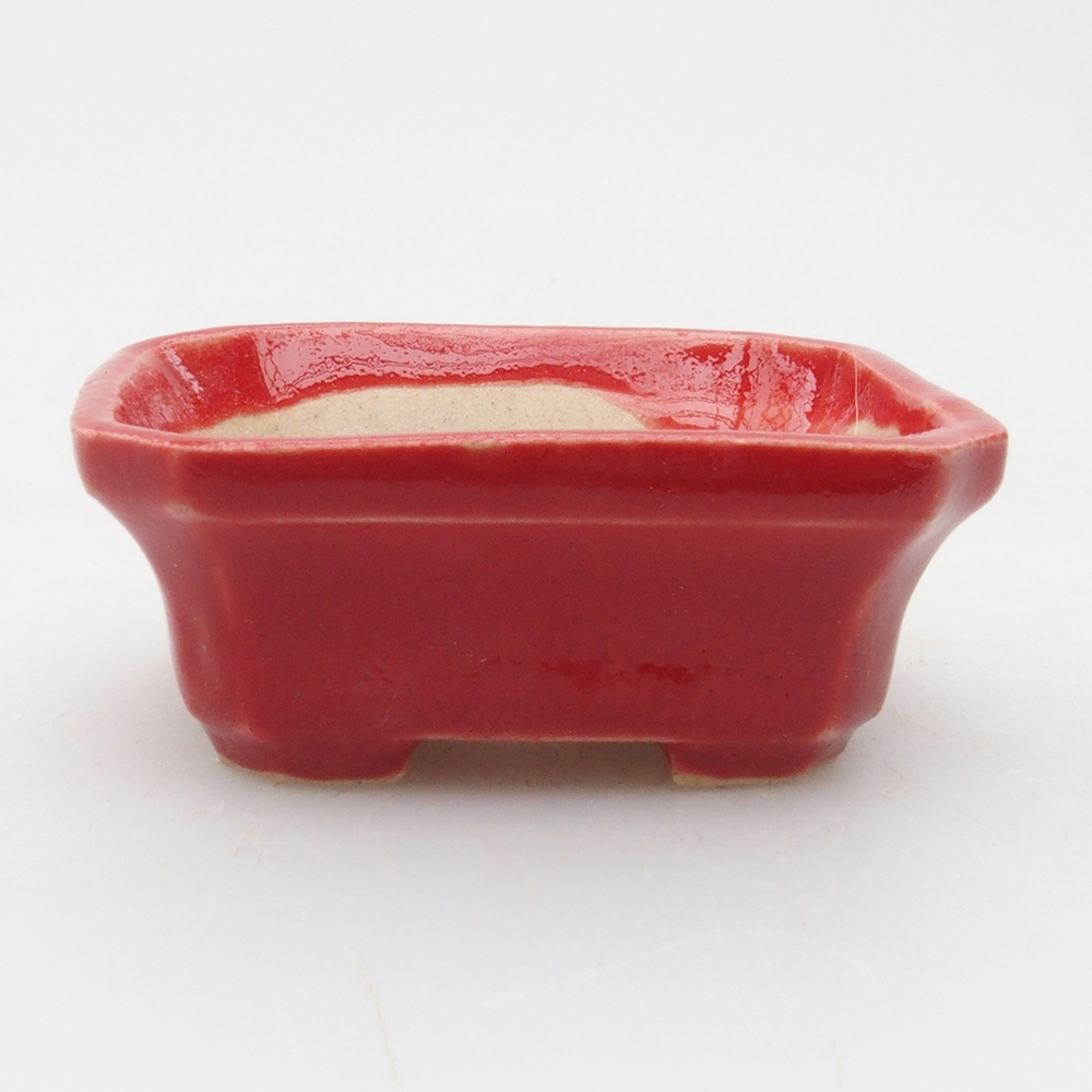 Mini bonsai tál 5 x 4,5 x 2 cm, piros színben